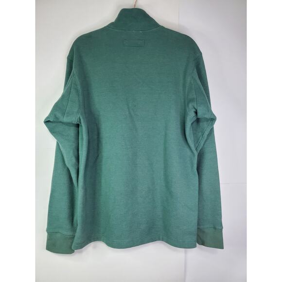 Duluth Trading Men's Burly Thermal Sherpa-Lined Mock Shirt Waffle Knit Pullover - Picture 7 of 12